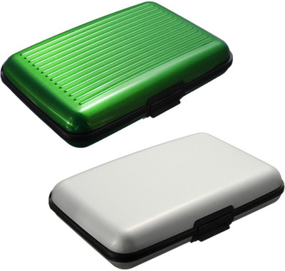 

FASTOP Set of 2 FASTOP® ATM Card Business ID Card Holder Credit Card and Debit card Wallet Holder Aluminum Security Wallet RFID Protection 6 Card Holder(Set of 2, Multicolor)