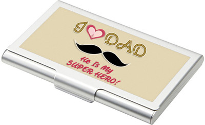 

SKY TRENDS Father's Day 15 Card Holder(Set of 1, Silver)