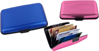 

Alexus 6 Card Holder(Set of 2, Blue, Pink)