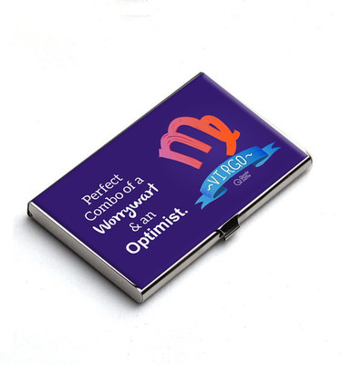 

QuoteSutra 10 Card Holder(Set of 1, Blue)