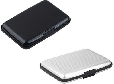 

FASTOP ATM Card Holder Aluminum Metal Case Box, Hard Case, Holder Business Card ID Wallet, credit and debit card holder 6 Card Holder(Set of 2, Multicolor)
