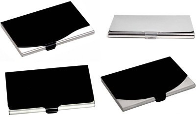 

iHomes 20 Card Holder(Set of 4, Silver, Black)