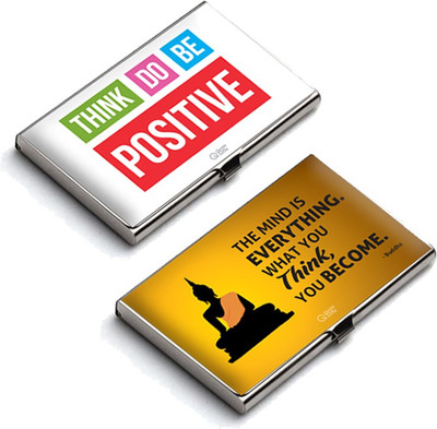 

QuoteSutra 10 Card Holder(Set of 2, White, Yellow)
