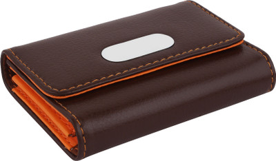 

JLT 20 Card Holder(Set of 1, Brown, Orange)