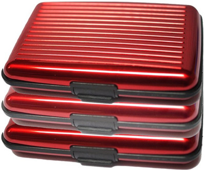 

Jazam 6 Card Holder(Set of 3, Red)