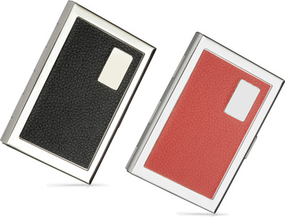 

Billiondeal High Quality | Combo of 2 | Steel Plain Stainless ATM And 1 Steel Card Holder And 1 Steel Card Holder 6 Card Holder(Set of 2, Silver)