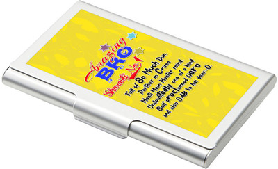 

SKY TRENDS 15 Card Holder(Set of 1, Silver)