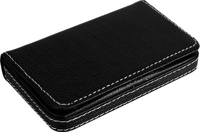 

Zblack Leather visiting 20 Card Holder(Set of 1, Black)