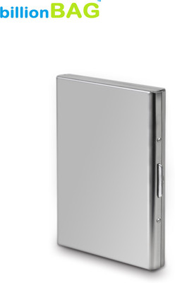 billionBAG Steel Plain Executive Silver ATM 6 Card Holder(Set of 1, Silver)