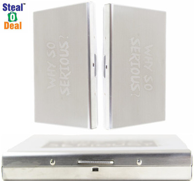 

Stealodeal Why So Serious  Double Sided Metal Debit/Credit 6 Card Holder(Set of 3, Silver)