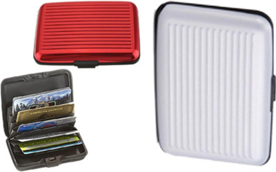 

Alexus 6 Card Holder(Set of 2, Red, White)