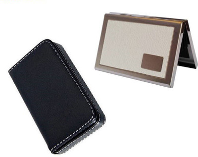 

ZBLACK High Quality Stainless Steel Red ATM and Black Leather Soft Visiting 6 Card Holder (Set of 2, Silver, Black, White) 6 Card Holder(Set of 2, Multicolor)