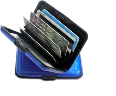 Milano 6 Card Holder(Set of 1, Blue)