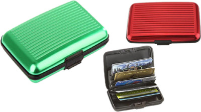 

Alexus 6 Card Holder(Set of 2, Red, Green)
