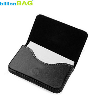 

Billionbag Soft Black Leather Waterproof Business Visiting 15 Card Holder(Set of 1, Black)