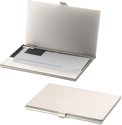 

Aadishwar Creations 10 Card Holder(Set of 2, Silver)