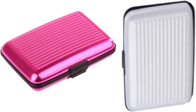 

Alexus 6 Card Holder(Set of 2, White, Pink)