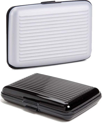 

Shine Fashion Men's 6 Card Holder(Set of 2, White, Black)