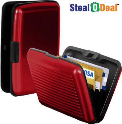 

Stealodeal 2 pc Red Aluma Aluminium Cash Credit 6 Card Holder(Set of 2, Red)