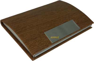 

Ammvi Creations 15 Card Holder(Set of 1, Brown)
