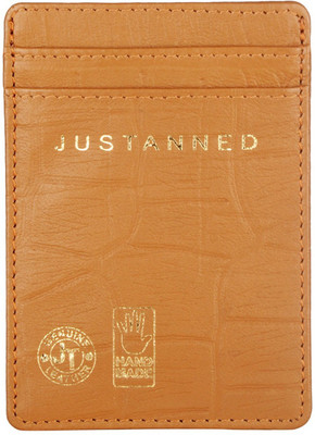 

Justanned 4 Card Holder(Set of 1, Tan)