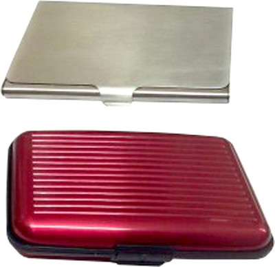 

Arthr 6 Card Holder(Set of 2, Silver)