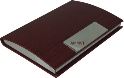 

Ammvi Creations 15 Card Holder(Set of 1, Brown)