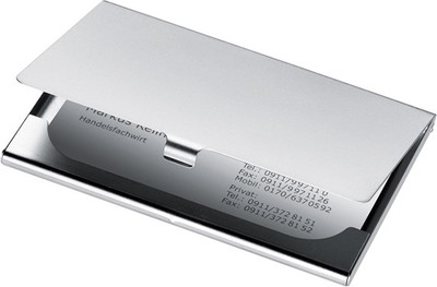 

Lycans Mettalic 10 Card Holder(Set of 1, Silver)
