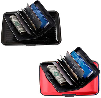 

Elligator 10 Card Holder(Set of 2, Black, Red)