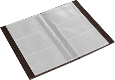 

Eco-Leatherette 3 Visiting Card book 120 Card Holder(Set of 1, Brown)