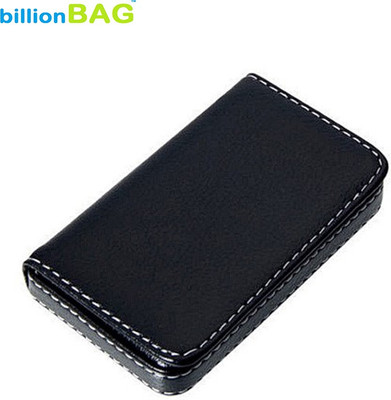 

Billionbag Soft Black Leather Premium Visiting 15 Card Holder(Set of 1, Black)