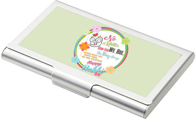 

SKY TRENDS 15 Card Holder(Set of 1, Silver)