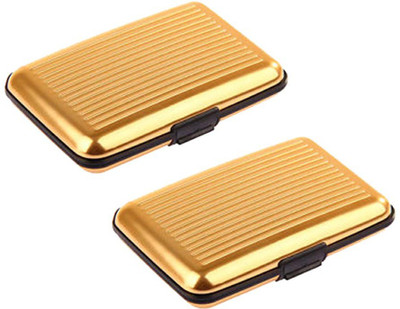 

Shine Fashion 30 Card Holder(Set of 2, Gold)