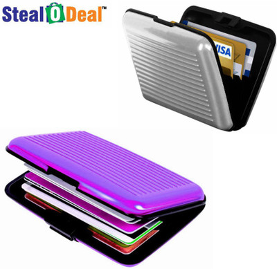 

Stealodeal Grey and Purple Security Credit/Debit 6 Card Holder(Set of 2, Grey, Purple)