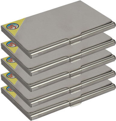 FOX MICRO 4 Card Holder(Set of 5, Silver)