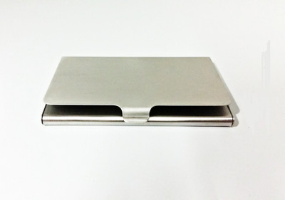 

Apstationers 10 Card Holder(Set of 2, Silver)