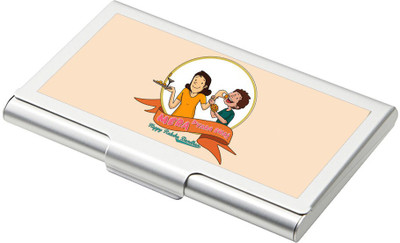 

SKY TRENDS 15 Card Holder(Set of 1, Silver)