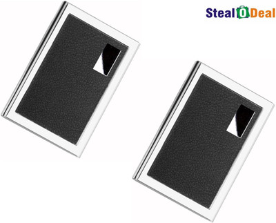 

Stealodeal Executive High Quality Steel 6 Card Holder(Set of 2, Silver)