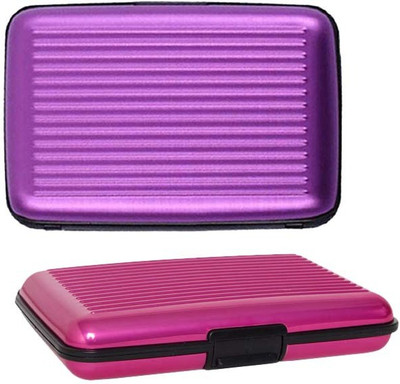 

Shine Fashion Men's 6 Card Holder(Set of 2, Pink, Purple)