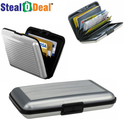 

Stealodeal 3pc Grey Security Credit/Debit 6 Card Holder(Set of 3, Grey)
