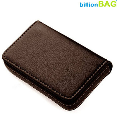 

Billionbag Soft Brown Leather Premium Visiting 15 Card Holder(Set of 1, Brown)