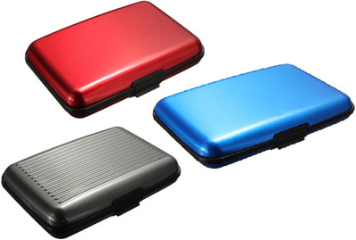 

FASTOP Set of 3 FASTOP® ATM Card Business ID Card Holder Credit Card and Debit card Wallet Holder Aluminum Security Wallet RFID Protection 6 Card Holder(Set of 3, Multicolor)