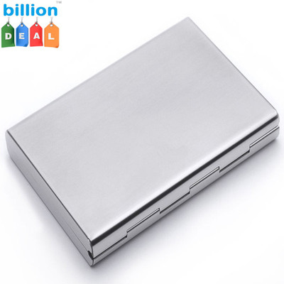 

billion Deal Steel Wallet Well Looking Men's Executive Pocket ATM 6 Card Holder(Set of 1, Silver)