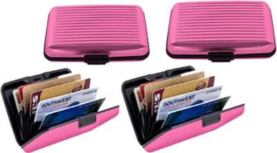 

Alexus 6 Card Holder(Set of 2, Pink, Pink)