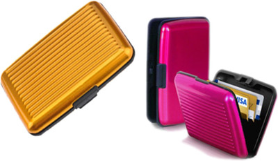 

Alexus 6 Card Holder(Set of 2, Yellow, Pink)