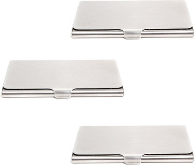 

Modishera 15 Card Holder(Set of 3, Silver)
