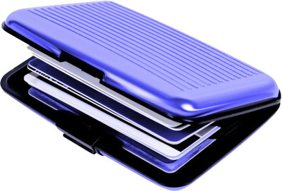 

Fashion Deck Men Blue Plastic Card Holder(6 Card Slots)