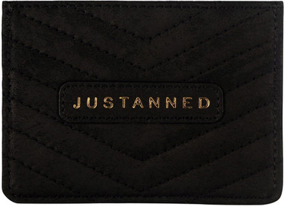 Justanned 4 Card Holder(Set of 1, Black)