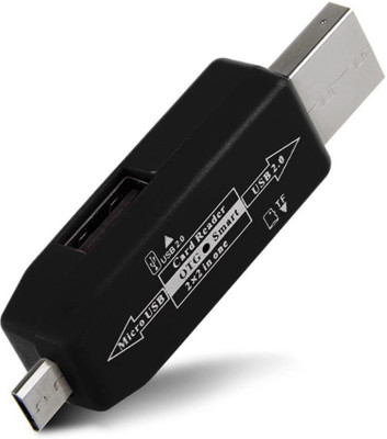 

BB4 Micro Usb OTG TF / SD Flash Memory With Male And Female Card Reader(Black)