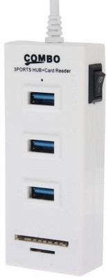 

NewveZ 3 Port Cable Hub Card Reader